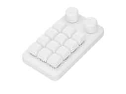 Laxiscreed Teclado Compacto Com 12 Teclas Mecânicas, 3 Modos E Botões De Comando