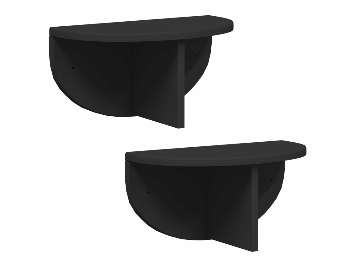 Prateleira de Parede 2 Pcs Preto 38 X 19 X 19 Cm MAISON EXCLUSIVE