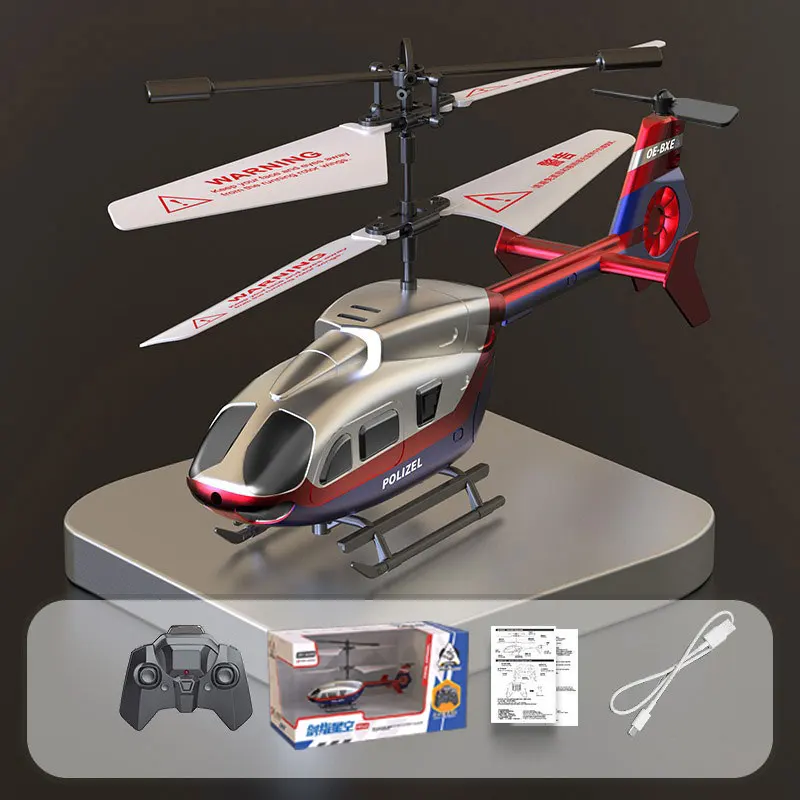 (Versão Básica) Helicóptero de Controle Remoto de 3,5 Canais, Luzes LED Coloridas, Alta Resistência a Impactos, Decoração com Botão.