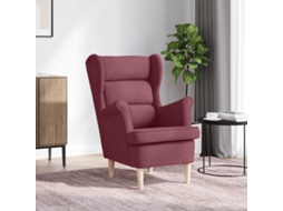 Vidaxl Cadeira Com Apoio De Braços 74x84x100 Cm Tecido Vermelho Tinto