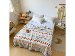 Manta de Lã Grossa Fansu Flanela com Estampa Floral Nórdica Macia e Quente para Cama Infantil Sofá Quarto Viag
