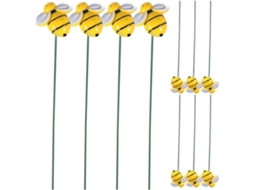 Kichouse Estacas de Jardim Bonsai Decorativas com Abelhas Kit com 10 Peças Feitas de Ferro e Plástico Abelhas CHABERLU