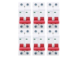 6 Peças Interruptor de Circuito Mcb Dz47 63z Dc500v 2p 40a Protetor de Sobrecarga para Fotovoltaica S/MARCA
