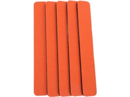 Tiras adesivas de feltro laranja com 30 tachininhas para murais, 5 peças, material durável e uso versátil para mesas.