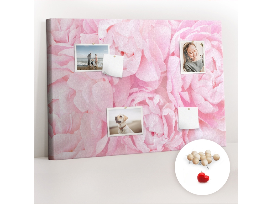 Painel De Cortiça Para Parede Flores Desabrochando Para O Corredor Espelharte (100x70 Cm)