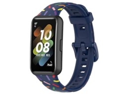Pulseira De Silicone Esportiva Com Bolinhas Coloridas Para Huawei Band 7