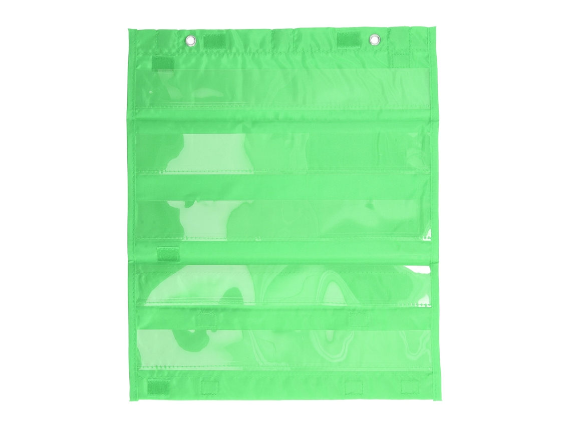 Mali quadro com Bolsos Magnético 5 Linhas Transparentes para Sala de Aula e Casa Verde