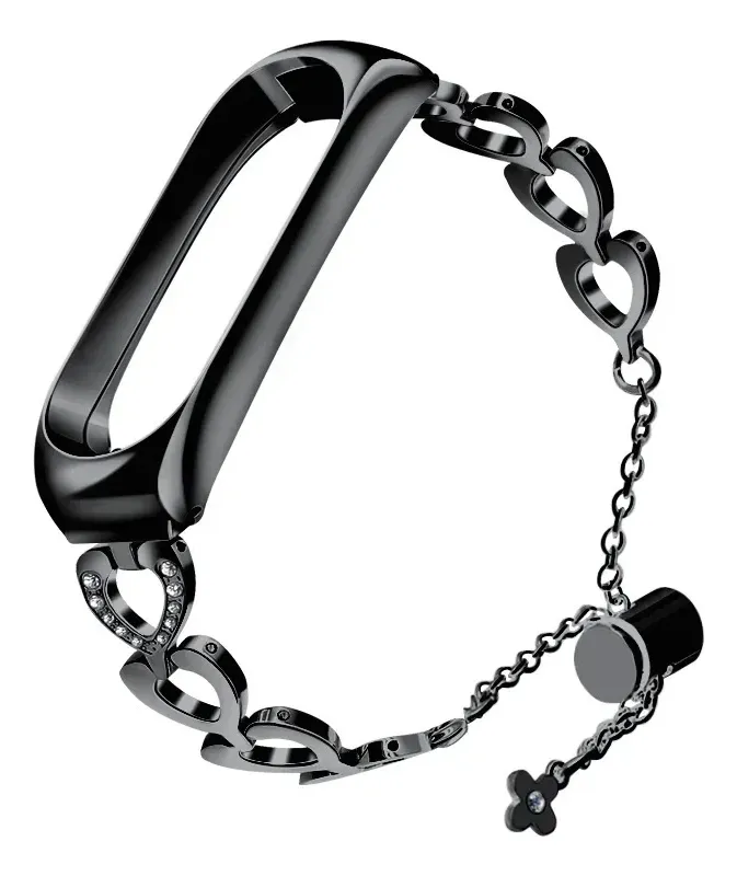 Pulseira inteligente Vayotoy M3456 com caixa de metal dourado