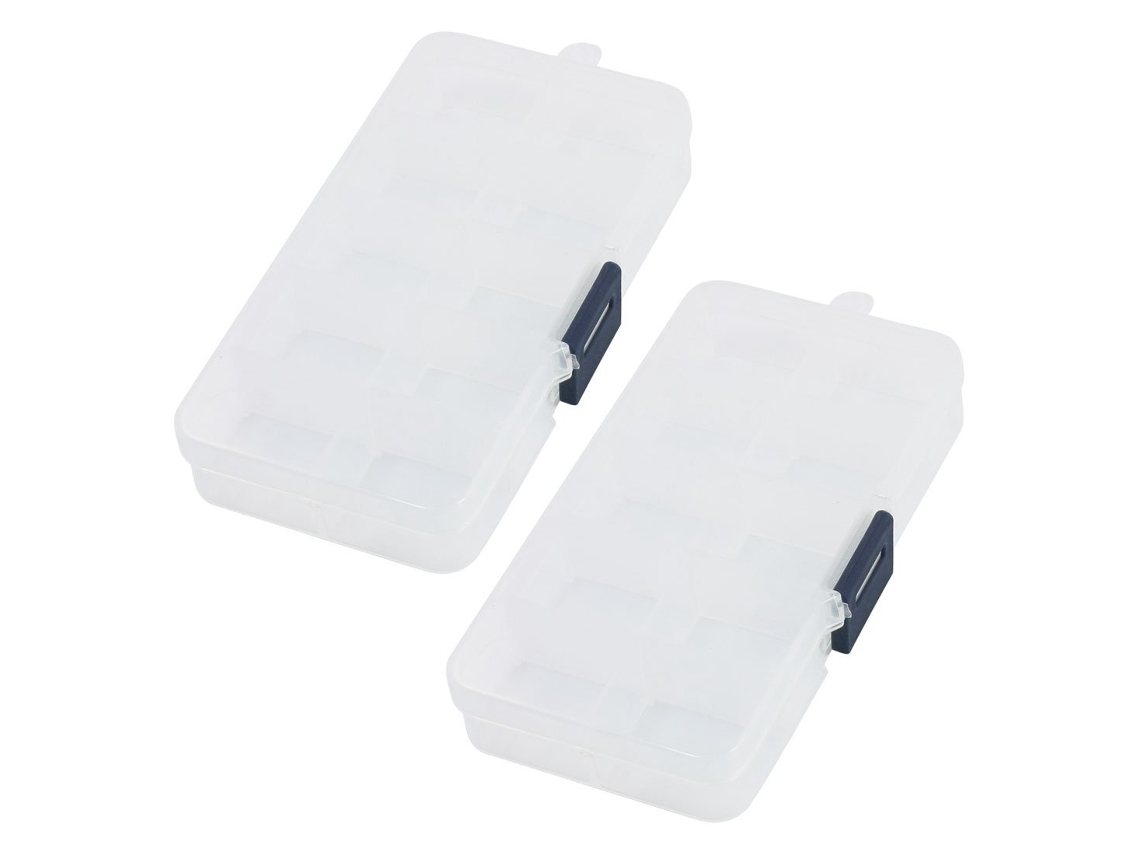Caixa Retangular Móvel de Plástico Branco Transparente de 130 Mm X 68 Mm para Componentes CHABERLU