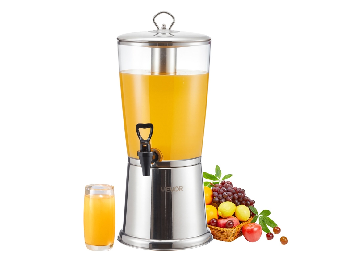 Dispenser De Bebidas 8 L Para Festas Com Torneira E Câmara De Gelo Vevor