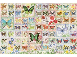Quebra Cabeça Cobble Hill Animais Borboletas E Flores 2000 Peças