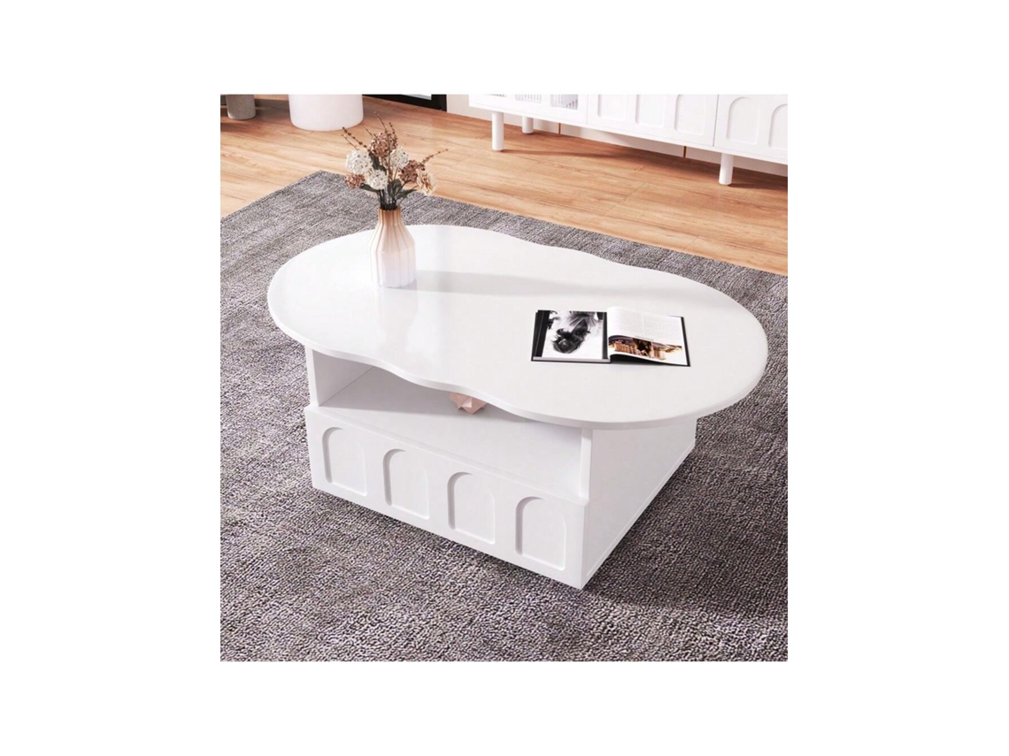 Mesa de centro em formato de nuvem com gavetas e compartimentos. Liptaptyn