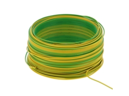 Cabo Elétrico Isolado Em Pvc De Cobre 7 Núcleos Bv‑1x1 100m Amarelo-verde Ac300v