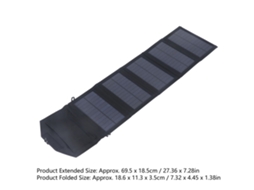 Painel Solar Portátil Plegável 15w 5v Com Saída Dual Usb Para Uso Ao Ar Livre