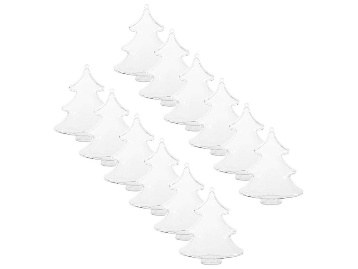 Bolas De Plástico Recheáveis ​​para Enfeites De Natal Diy Olysi Shop (transparentes, Pacote Com 12)