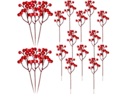 Lote De 20 Petits Pics En Pin Artificiel Rouge Para Arranjos Florais, E Festivais, Decoração De Interiores,