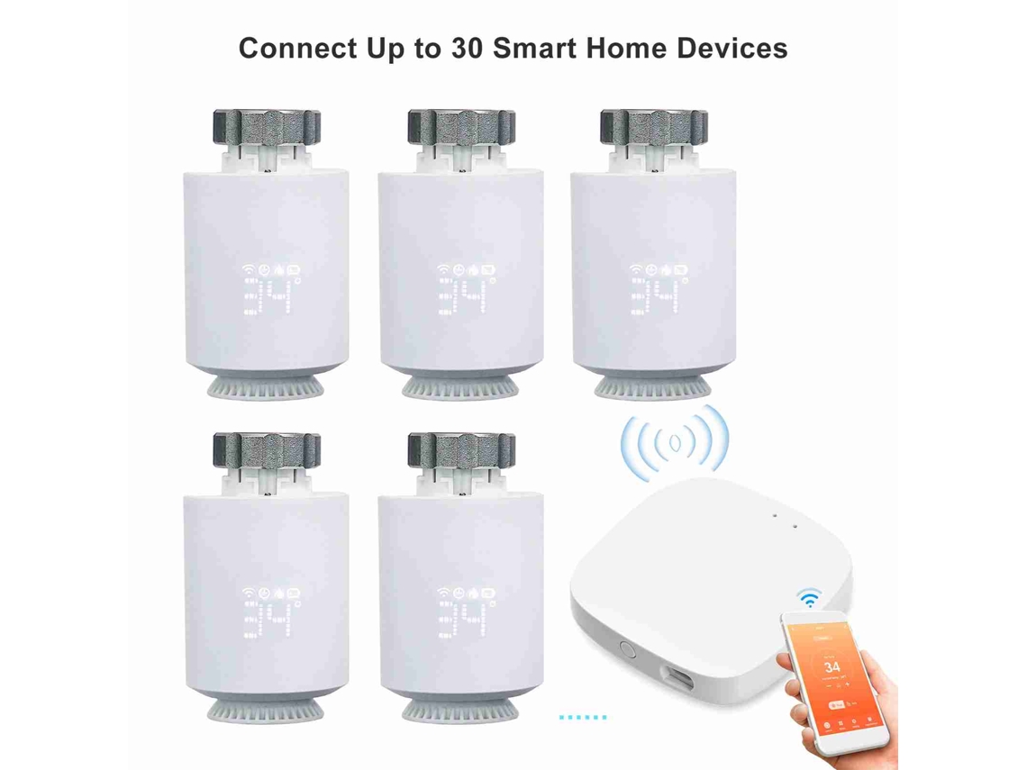 Hub gateway zigbee 3.0, suporta 30 dispositivos, controle por app e voz, compatível com home assistant | S/MARCA