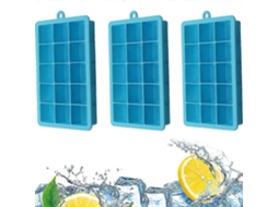 Moldes de Gelo Flexíveis para Whisky com Liberação Fácil, Ideais para Casa, Festa e Bar Azul Céu