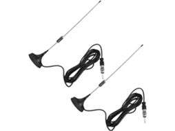 Conjunto de 2 antenas magnéticas para rádio de carro com base resistente para rádio FM.