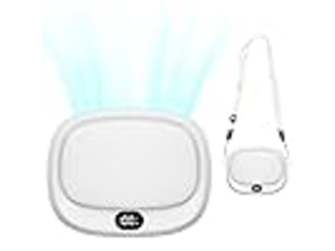 Ventilador portátil, Mini Ventilador USB de mão, 5 velocidades ajustáveis, 1800mah recarregável, com display LED e fio Zeuxo (branco)