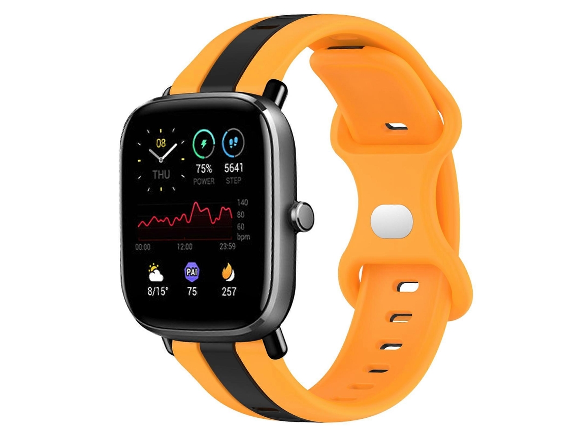 Pulseira De Silicone Bicolor Com Fecho Borboleta De 20 Mm Para Amazfit Gts 2 Mini