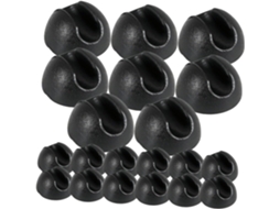 Protetores De Pés Cadeira Tehaux, 20 Unidades, Em Pvc Preto, Resistentes E Fáceis De Instalar, Ideais Para Mesas E