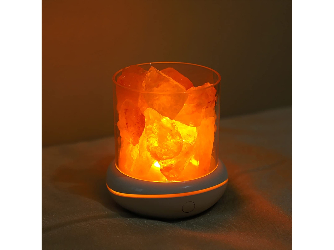 2026 lâmpada de Sal Cristal com Difusor de Aroma Usb Luz Noturna Colorida para Escritório Yoga Quarto