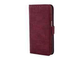 Capa de Telefone Samsung S7, malha retrô, com suporte e slot para cartão, vermelha EOOCOO