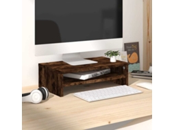 Vidaxl Suporte Monitor 42x24x13cm Derivados De Madeira Carvalho Fumado