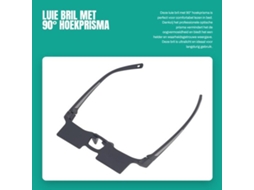 Luie Bril 90° Hoekprisma - Prisma Óptico Profissional - Ultraleve 42g - Reduzido A Fadiga Ocular - Inclui Pano De Limpeza - Bolsa De Transporte - Ócul