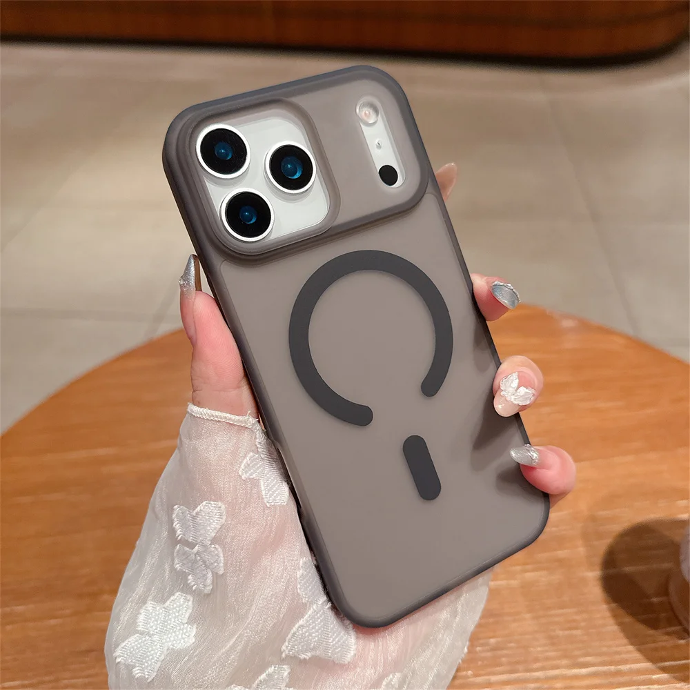 Capa Fosca Transparente Magsafe Para Carregamento Sem Fio Do Iphone 11 Pro Max (preta)