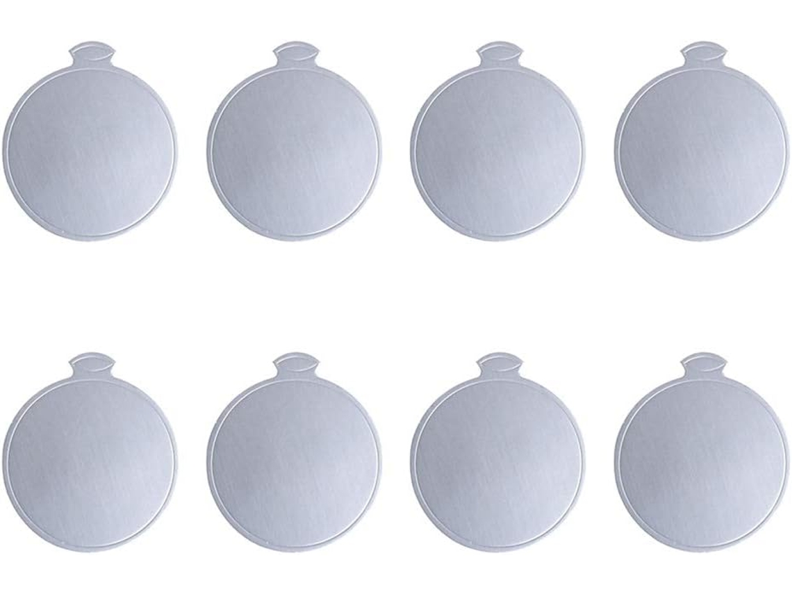 Bases Redondas De Papelão Prateado Ibasenice Para Bolos E Mousses, 90mm, 100 Unidades, Ideais Para Exibir E Servir
