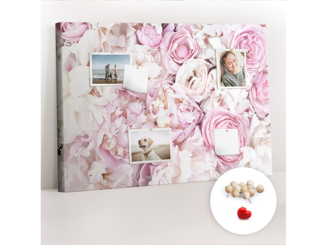 Lousa De Cortiça Flores Decorativas Para O Quarto Das Crianças Espelharte (100x70 Cm)
