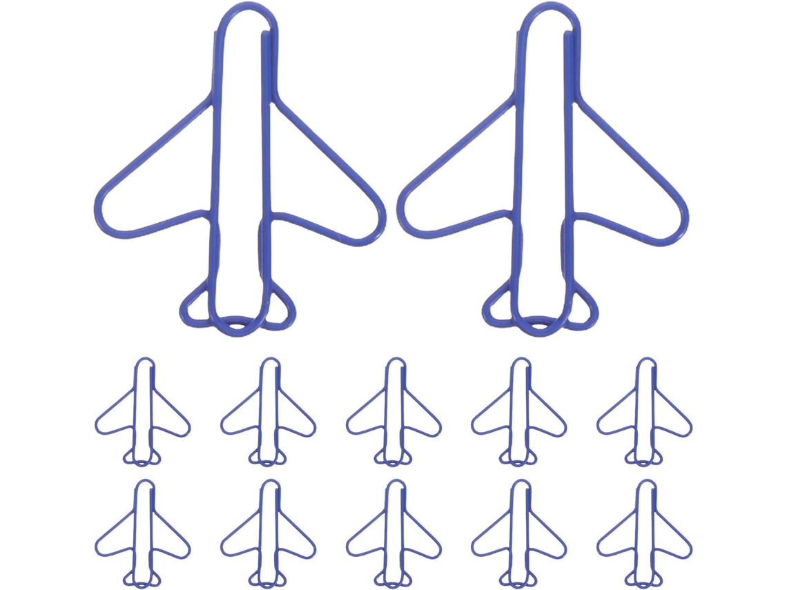 100-clipes De Papel Decorativos Em Formato Avião Para Álbuns Recortes, Documentos, Antiderrapantes Para Diários E