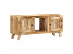Vidaxl Móvel De Tv 105x46x32 Cm Madeira De Mangueira Áspera Maciça
