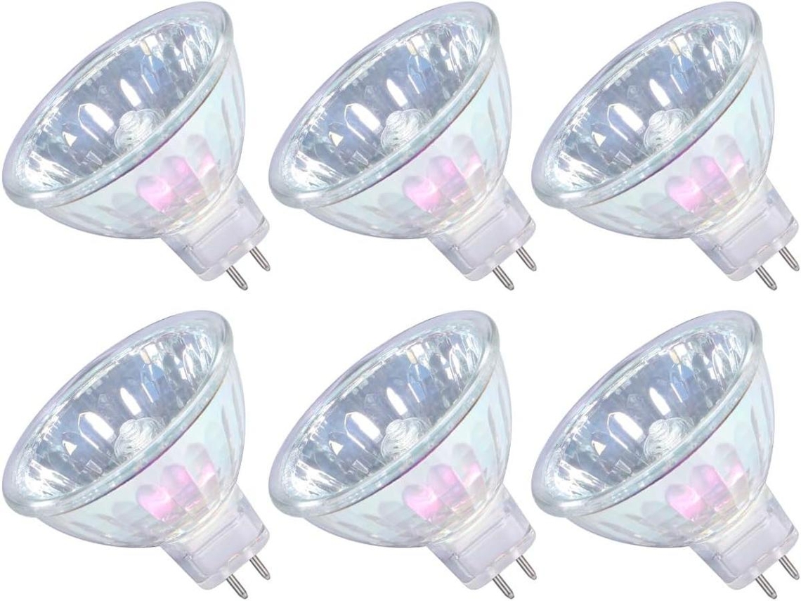 Lurelia Lâmpada Halógena Mr16 Gu5.3 20w 12v 3000k, Branca Quente, Regulável, Sem Cintilação, Para Casa