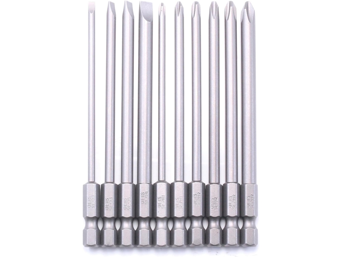 Conjunto De 10 Pontas Chave Fenda Multifuncionais 100 Mm Comprimento,