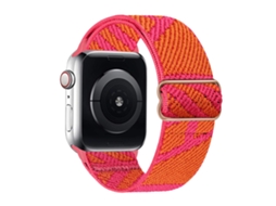 Bracelete Desportiva Elástica Para Apple Watch Series 11/10/9/8/7/6/5/4 Se 3/2/1 (41 Mm, 40 Mm, 38 Mm) Laranja-rosa Panoona