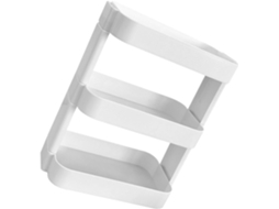 Nuobesty Organizador De Maquiagem Mesa Desmontável 3-camadas Em Plástico Branco, Multiuso Para Cosméticos E Artigos De