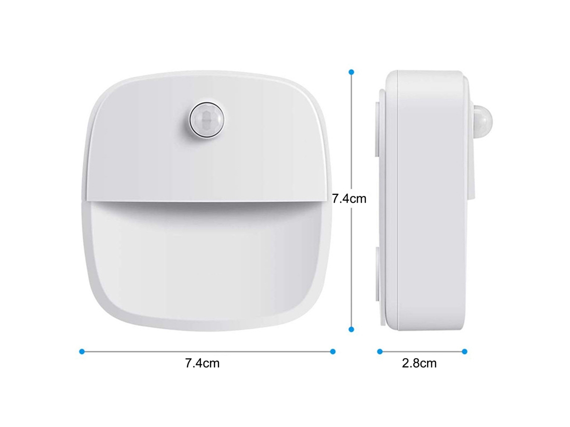 Lâmpada Led de Sensor de Movimento para Armário Cozinha, Mini Design, Bateria Operada, Luz Noturna | S/MARCA
