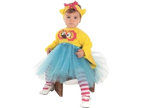 DISFRAZZES - Fato de Bebé  Coruja Com Olhos Grandes Amarelo E Azul (Tam: 6 a 12 meses) Fato de Bebé  Coruja Com Olhos Grandes Amarelo E Azul (Tam: 6 a 12 meses)