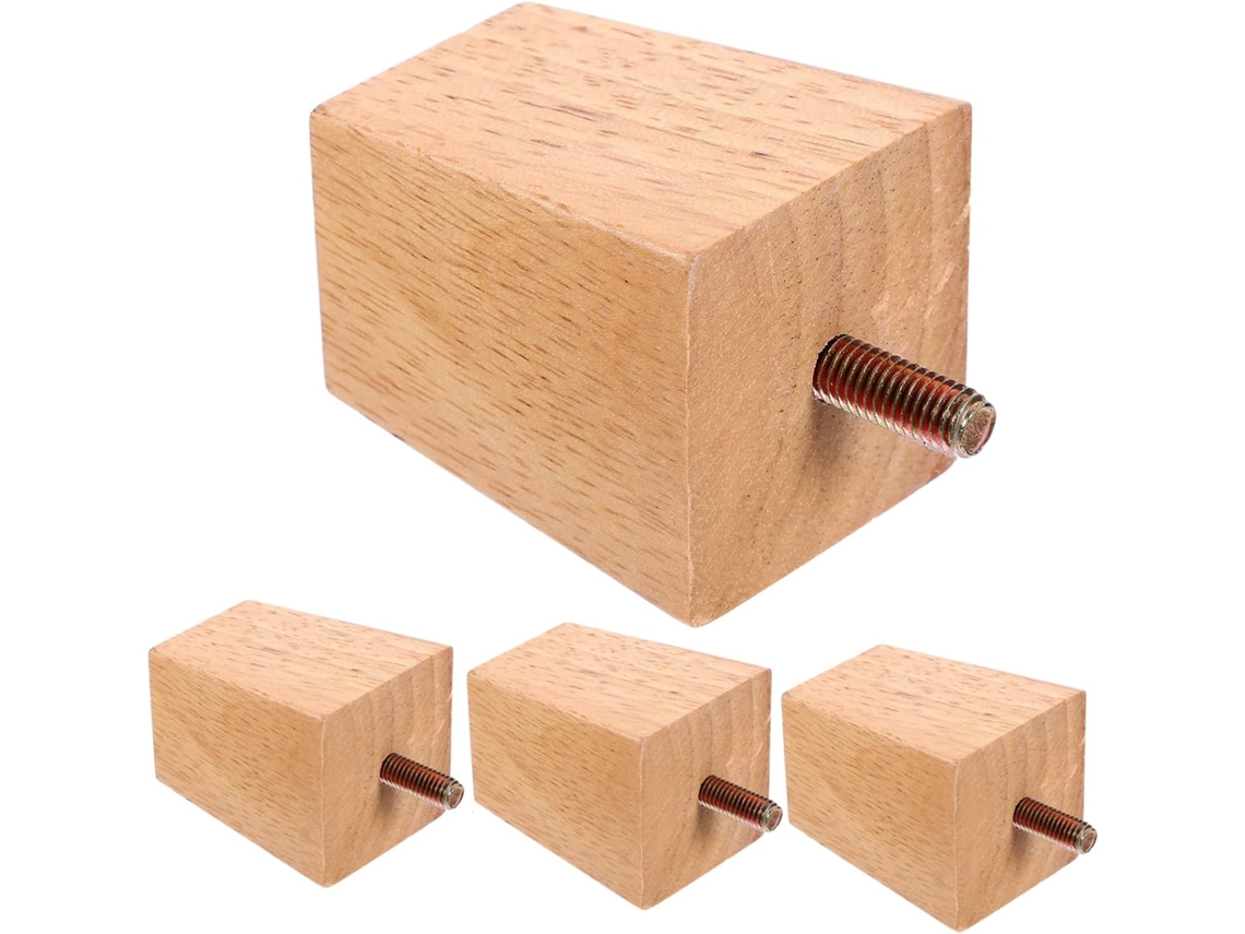 Villcase Conjunto De 4 Pés Madeira Para Móveis, Substituição De Pés Para Sofá, Cômoda E Cadeira
