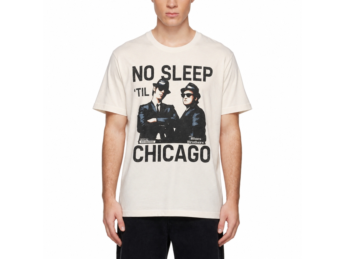 Rockinstone The Blues Brothers Movie No Sleep Solid Natural Adult T-shirt Size:l