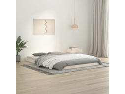 Vidaxl Estrutura de Cama 140x200 Cm Madeira de Pinho Maciça Branco