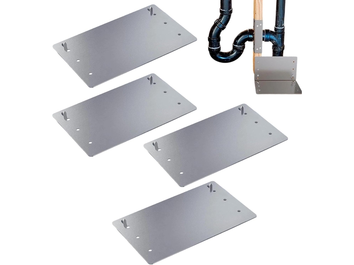Tiras De Proteção Para Vigas De Madeira, Conjunto De 4 Peças, 12,7 X 20,3 Cm, Aço