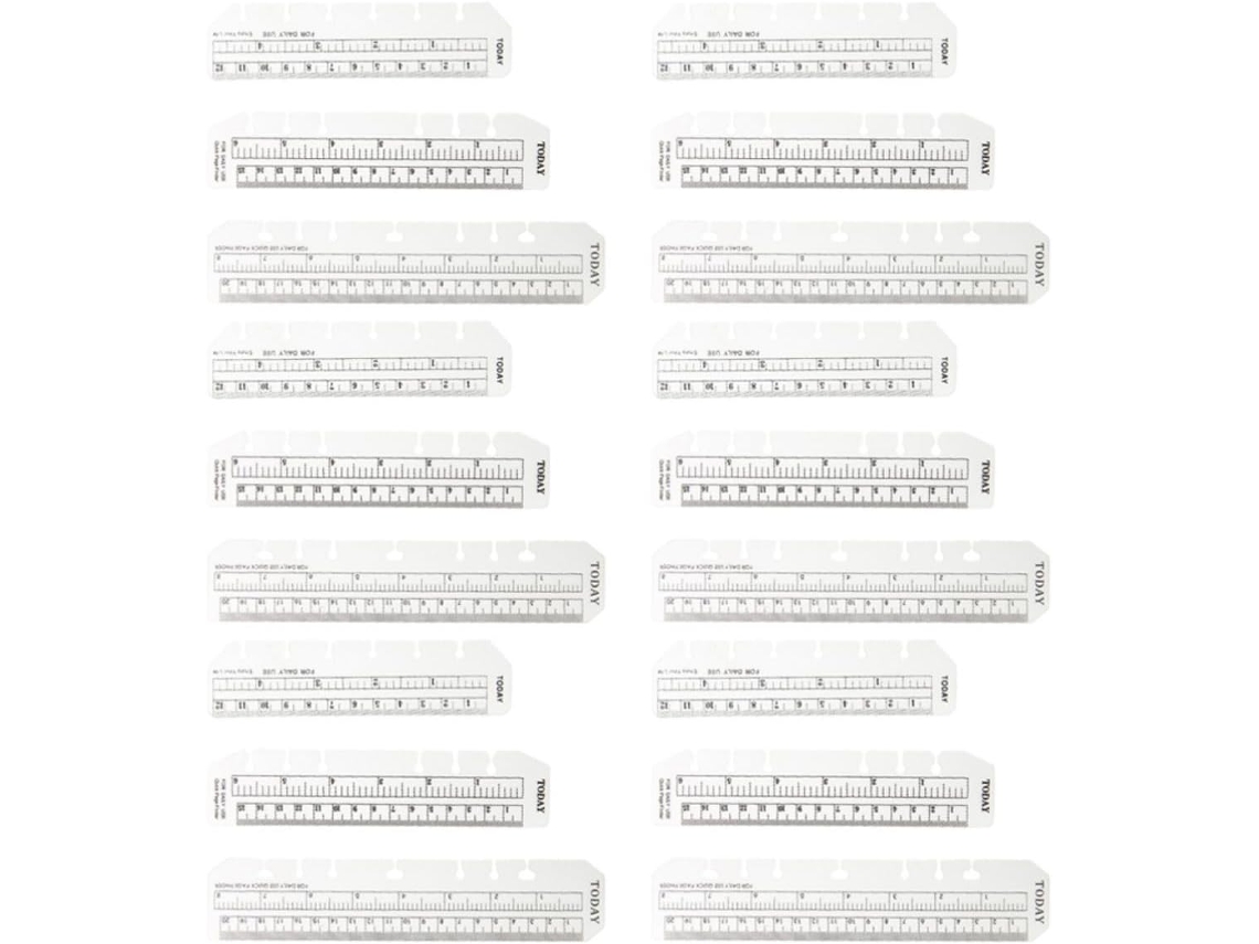 Régua De Marcadores Página Plástico Com 18 Peças Para Agenda