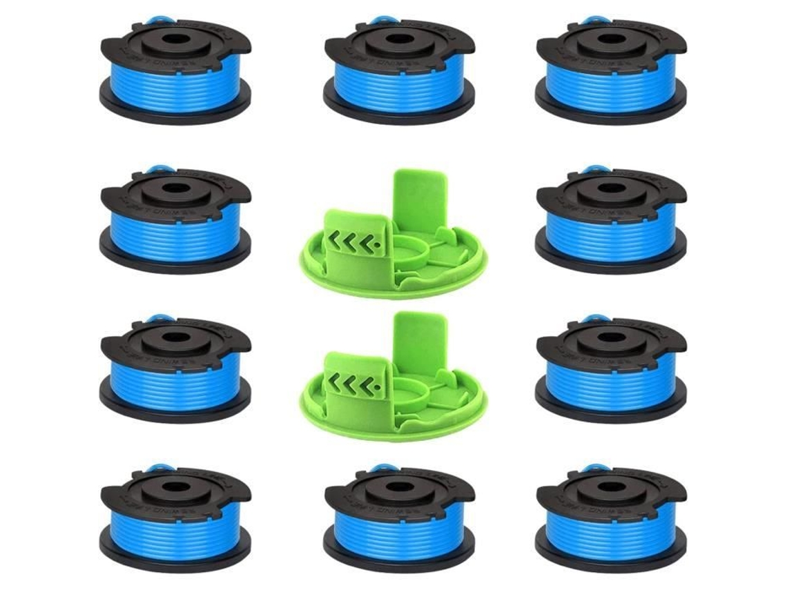 Carretel de Linha de Reposição para Roçadeira GREENWORKS 24V 10 Carretéis 2 Tampas