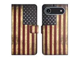 Capa Carteira Em Couro Sintético Para Iphone Air Com Estampa.