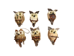 6 Ornamentos de Coruja Pendurados LAXISCREED