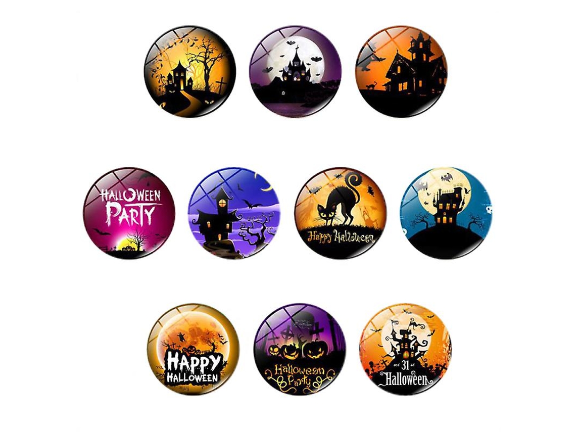 10Pcs Adesivo de Vidro Magnético de Halloween ALLINLESS